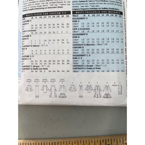 Butterick 3554 Elvira Gothic Witch Costume Sewing Patterns Sizes 12-14-16 NEW - Picture 5 of 6